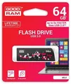 USB-Stick, 64 GB, USB 3.0, 110/30 MB/s, GOODRAM "CL!CK", schwarz