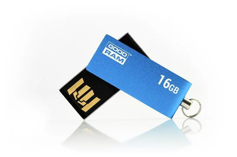 Hauptbild des Produkts USB flash disk "Cube", modrá, 16GB, USB 2.0, 20/5 MB/sec, kovový kryt, GOODRAM