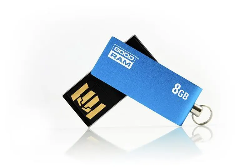 Hauptbild des Produkts USB flash disk "Cube", modrá, 8GB, USB 2.0, 20/5 MB/sec, kovový kryt, GOODRAM