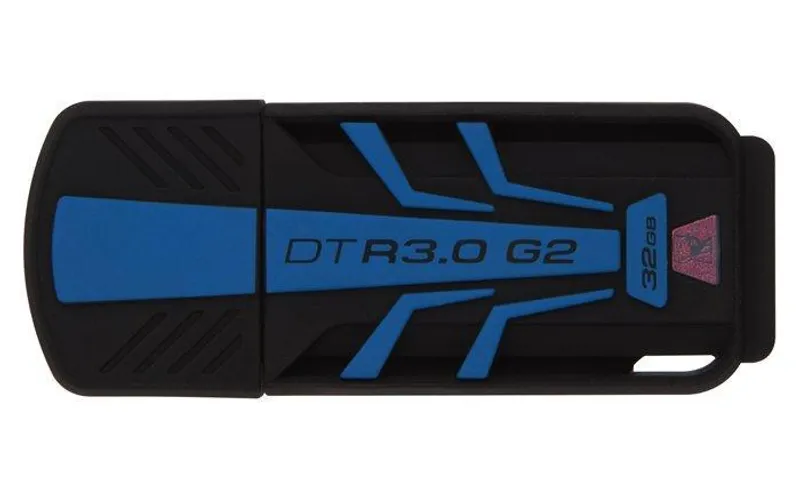 Hauptbild des Produkts USB flash disk "DT R30", modrá/černá, 32GB, USB 3.0, 120/50MB/sec, KINGSTON