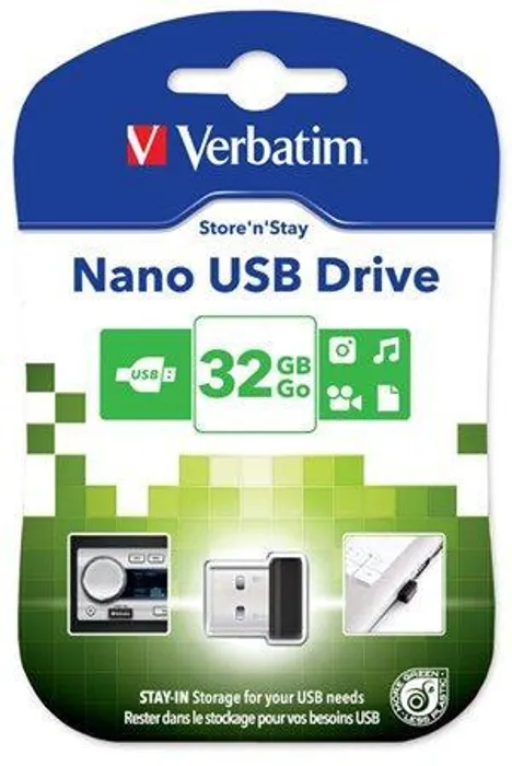Hauptbild des Produkts USB flash disk "Nano", 32GB, USB 2.0, 10/3MB/sec, VERBATIM