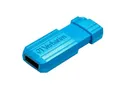 USB-Flash-Laufwerk "PinStripe", Karibikblau, 32 GB, USB 2.0, 10/4 MB/s, VERBATIM