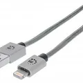 Weiteres Produktbild USB kabel "iLynk", lightning, 1 m, metalická stříbrná, MANHATTAN