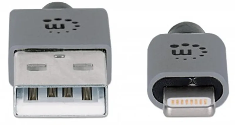 Hauptbild des Produkts USB kabel "iLynk", lightning, 1 m, ocelová šedá, MANHATTAN