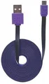 USB - Micro USB Kabel, 1 m, nicht verheddernd, schwarz-lila, MANHATTAN