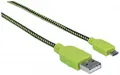 USB - Micro USB Kabel, 1 m, umwickelt, schwarz-grün, MANHATTAN