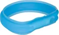 USB-Leuchthalsband FLAT, blau M-L: 50 cm/30 mm