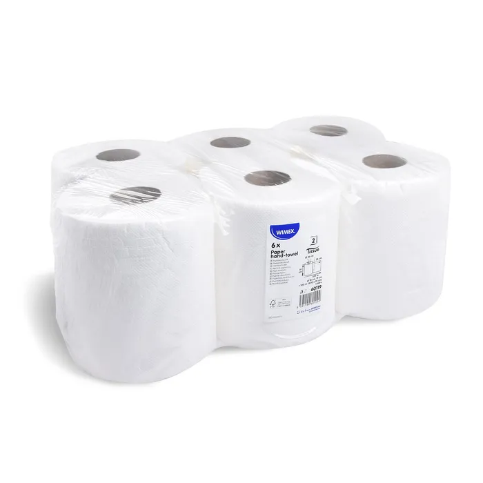 Hauptbild des Produkts Utěrka (PAP FSC Mix) 2vrstvá s ražbou bílá průměr 18cm 19cm x 100m [6 ks]