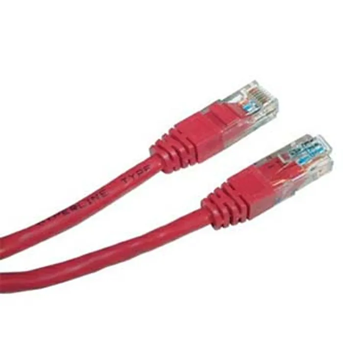 Hauptbild des Produkts UTP patchcord, Cat.5e, RJ45 M-0.25m, nestíněný, červený, economy