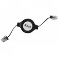 UTP-Patchcord, Cat.5e, RJ45 M-1.2m, ungeschirmt, aufrollbar, schwarz, Logo, LOGO bag