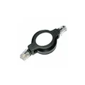 UTP-Patchcord, Cat.5e, RJ45 M-1.2m, ungeschirmt, aufrollbar, schwarz, Logo, LOGO bag