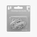 Weihnachtshaken - Silber - Set a 100 Stk