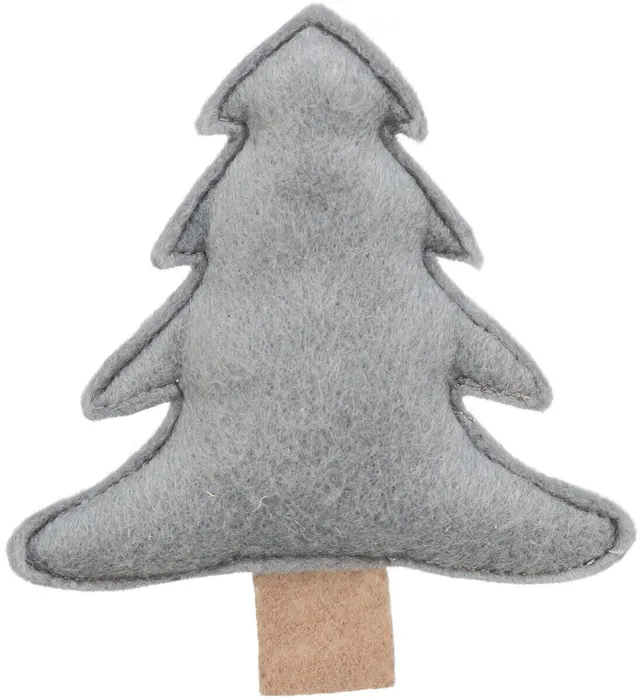Hauptbild des Produkts Vánoční stromek s catnipem, 10.5 cm, filc, šedá