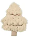 Weihnachtsbaum mit Katzenminze, 10,5 cm, Plüsch, beige/gold