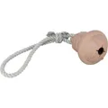 Weihnachtlicher Leckerli-Ring, an einer Schnur, 12/36 cm, Hartgummi/Baumwolle, altrosa