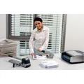 Leitz 5553 Großraumhefter mit Flachheftung, Silber