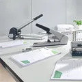 Leitz 5553 Großraumhefter mit Flachheftung, Silber