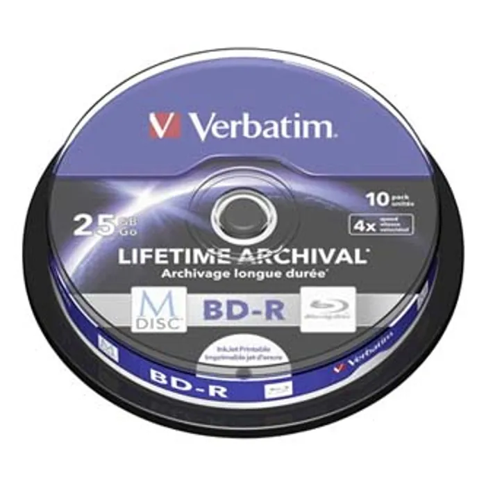 Hauptbild des Produkts Verbatim BD-R, 25GB, cake box, 43825, 4X, 10-pack, pro archivaci dat