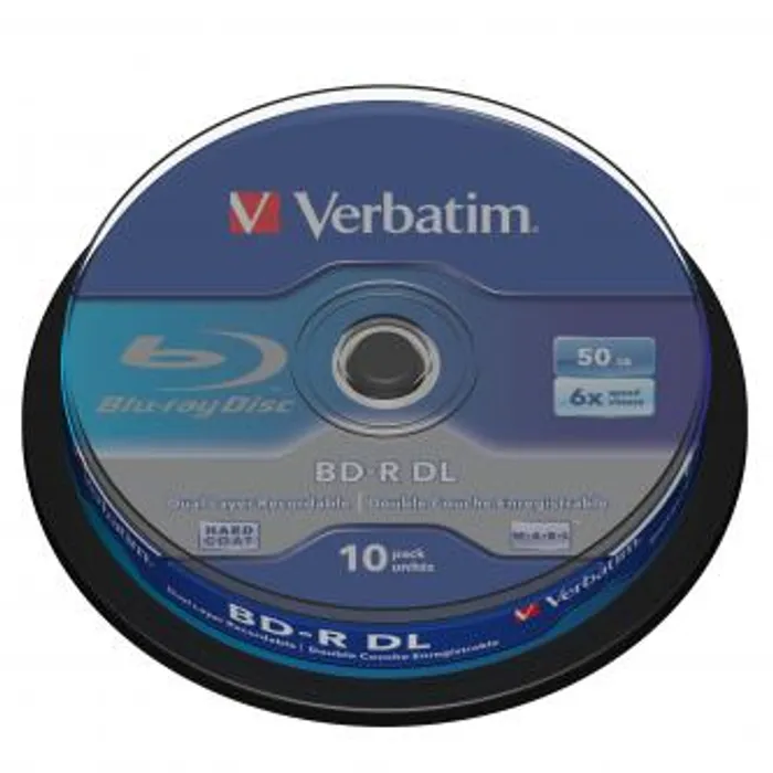 Hauptbild des Produkts Verbatim BD-R, Dual Layer 50GB, cake box, 43746, 6x, 10-pack, pro archivaci dat