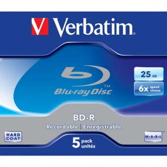 Hauptbild des Produkts Verbatim BD-R, Single Layer 25GB, jewel box, 43715, 6x, 5-pack, pro archivaci dat