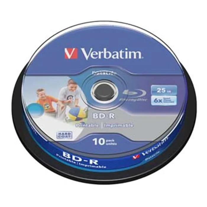 Hauptbild des Produkts Verbatim BD-R SL, Hard Coat protective layer, 25GB, Pack Spindle, 43804, 6x, 10-pack, pro