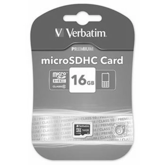 Hauptbild des Produkts Verbatim Micro Secure Digital Card, 16GB, micro SDHC, 44010, UHS-I U1 (Class 10), bez ada
