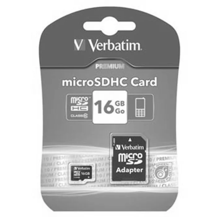Hauptbild des Produkts Verbatim Micro Secure Digital Card, 16GB, micro SDHC, 44082, UHS-I U1 (Class 10), s adapt