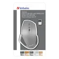 Verbatim Maus Deluxe, 1600DPI, 2.4 [GHz], optisch, 8Tas., schnurlos, grau, 2 Stk AA