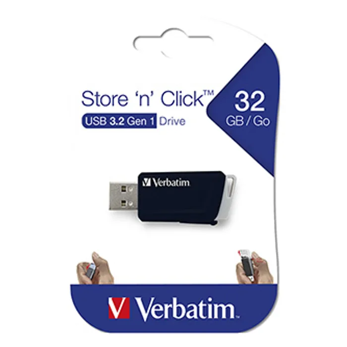 Hauptbild des Produkts Verbatim USB flash disk, USB 3.0 (3.2 Gen 1), 32GB, Store N Click, černý, 49307, USB A, s