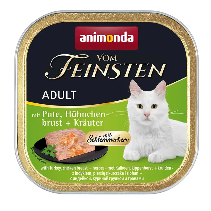 Hauptbild des Produkts V.Feinsten CORE krůta, kuřecí prsa + bylinky pro kočky 100g
