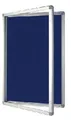 Innentischvitrine vertikal 120x180cm - blauer Textilfilz