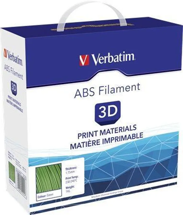 Hauptbild des Produkts Vlákno ABS pro 3D tiskárny, zelená, 1,75 mm, 1kg, VERBATIM