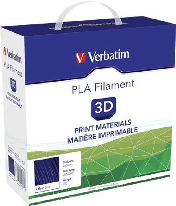 Hauptbild des Produkts Vlákno PLA pro 3D tiskárny, modrá, 2,85 mm, 1kg, cívka, VERBATIM