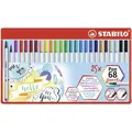 Fasermarker mit flexibler Pinselspitze STABILO Pen 68 Pinsel – 25-teiliges Set in der Dose