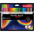 Fasermarker mit flexibler Pinselspitze STABILO Pen 68 Pinsel ARTY - 30-teiliges Set