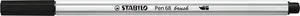 Fasermarker mit flexibler Pinselspitze STABILO Pen 68 Pinsel schwarz [1 Stk]