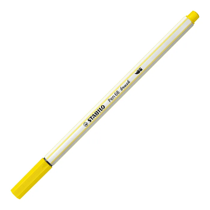 Hauptbild des Produkts Vláknový fix s flexibilním štětcovým hrotem STABILO Pen 68 brush citronová žlutá [1 ks]