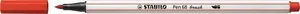 Fasermarker mit flexibler Pinselspitze STABILO Pen 68 Brush Crimson [1 Stk]