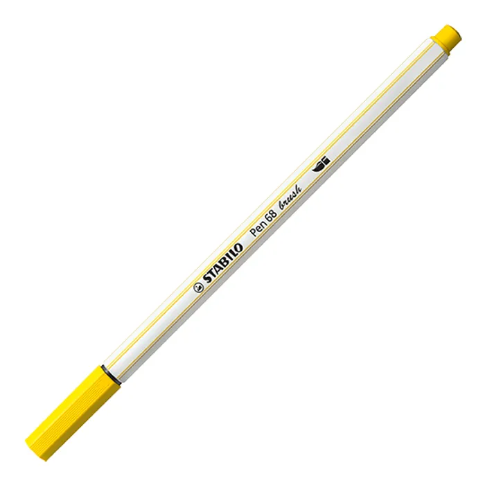 Hauptbild des Produkts Vláknový fix s flexibilním štětcovým hrotem STABILO Pen 68 brush žlutá [1 ks]