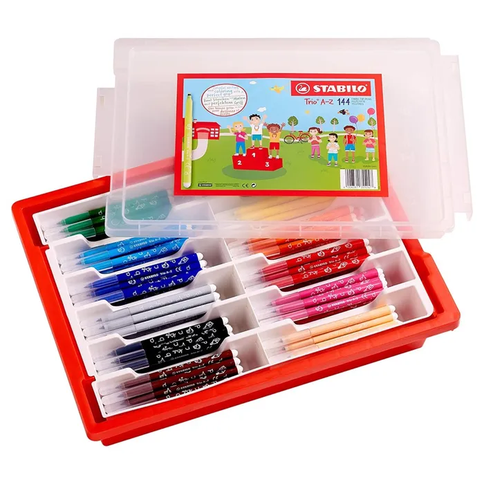 Hauptbild des Produkts Vláknový fix STABILO Trio A-Z - 144 ks box - 12 barev