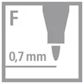 Weiteres Produktbild Fasermarker STABILO Trio A-Z – 144er-Box – 12 Farben