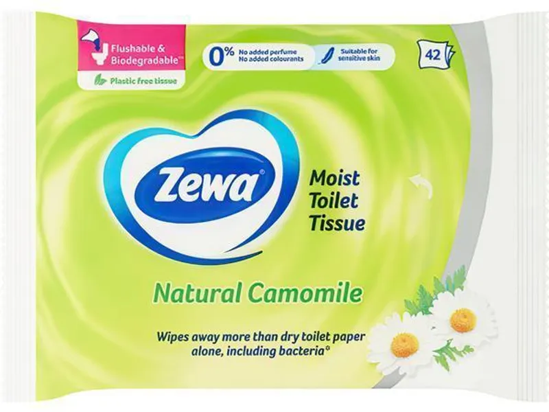 Hauptbild des Produkts Vlhčený toaletní papír, 42ks, ZEWA, heřmánek
