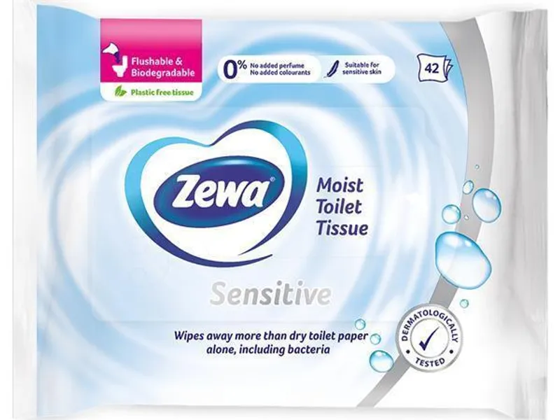 Hauptbild des Produkts Vlhčený toaletní papír, 42ks, ZEWA, pure