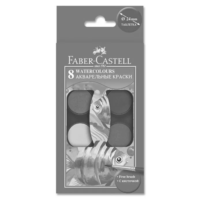 Hauptbild des Produkts Vodové barvy 24mm, 8 barev Faber Castell 125008