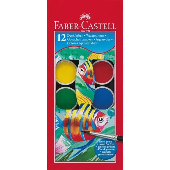 Hauptbild des Produkts Vodové barvy 30mm, 12barev Faber Castell 125012