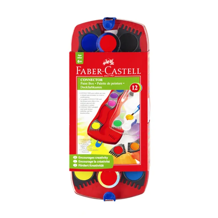 Hauptbild des Produkts Vodové barvy Faber-Castell 125030 Connector 12 barev