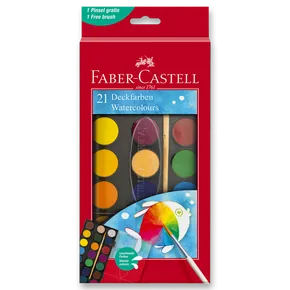 Faber-Castell Aquarelle 21 Farben, Durchmesser 30 mm