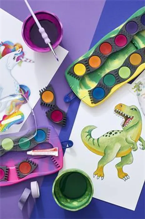 Hauptbild des Produkts Vodové barvy Faber-Castell Connector Dinosaurus 13 ks