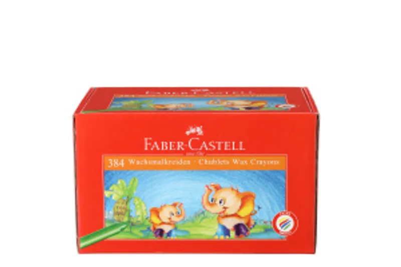 Hauptbild des Produkts Voskovky kulaté, krátké 12 barev, pap.krabička 384ks  Faber Castell 120047