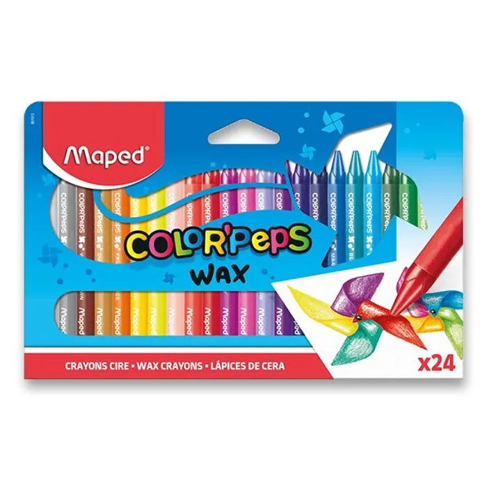 Hauptbild des Produkts Voskovky Maped Color'Peps Wax - 24 barev trojhranné